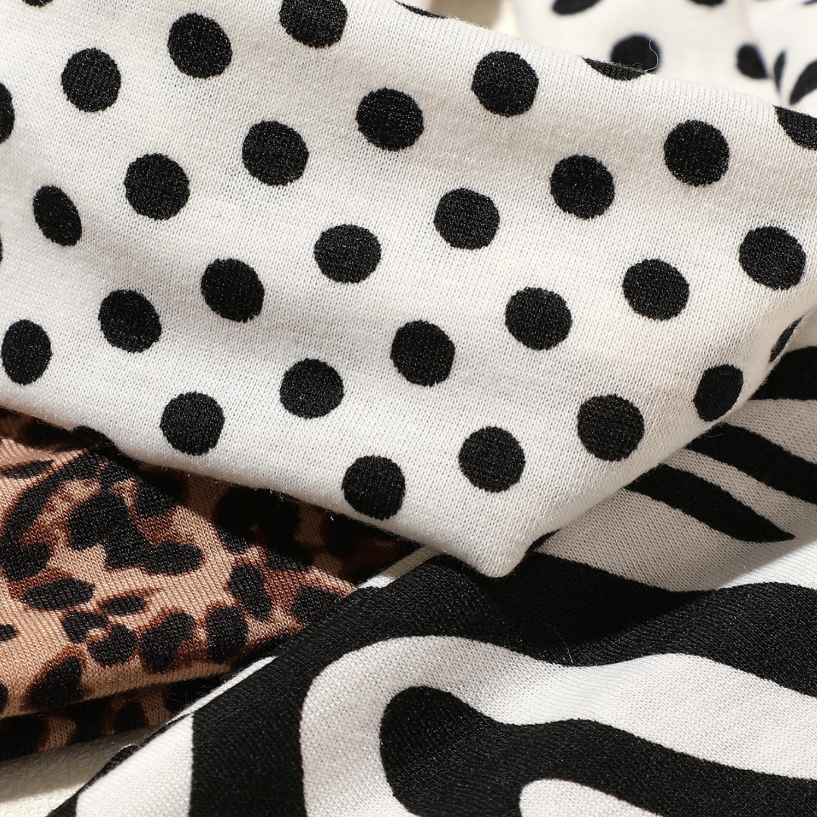 Street Fashion Dance - 3PCS Retro-Style Animal Print & Polka