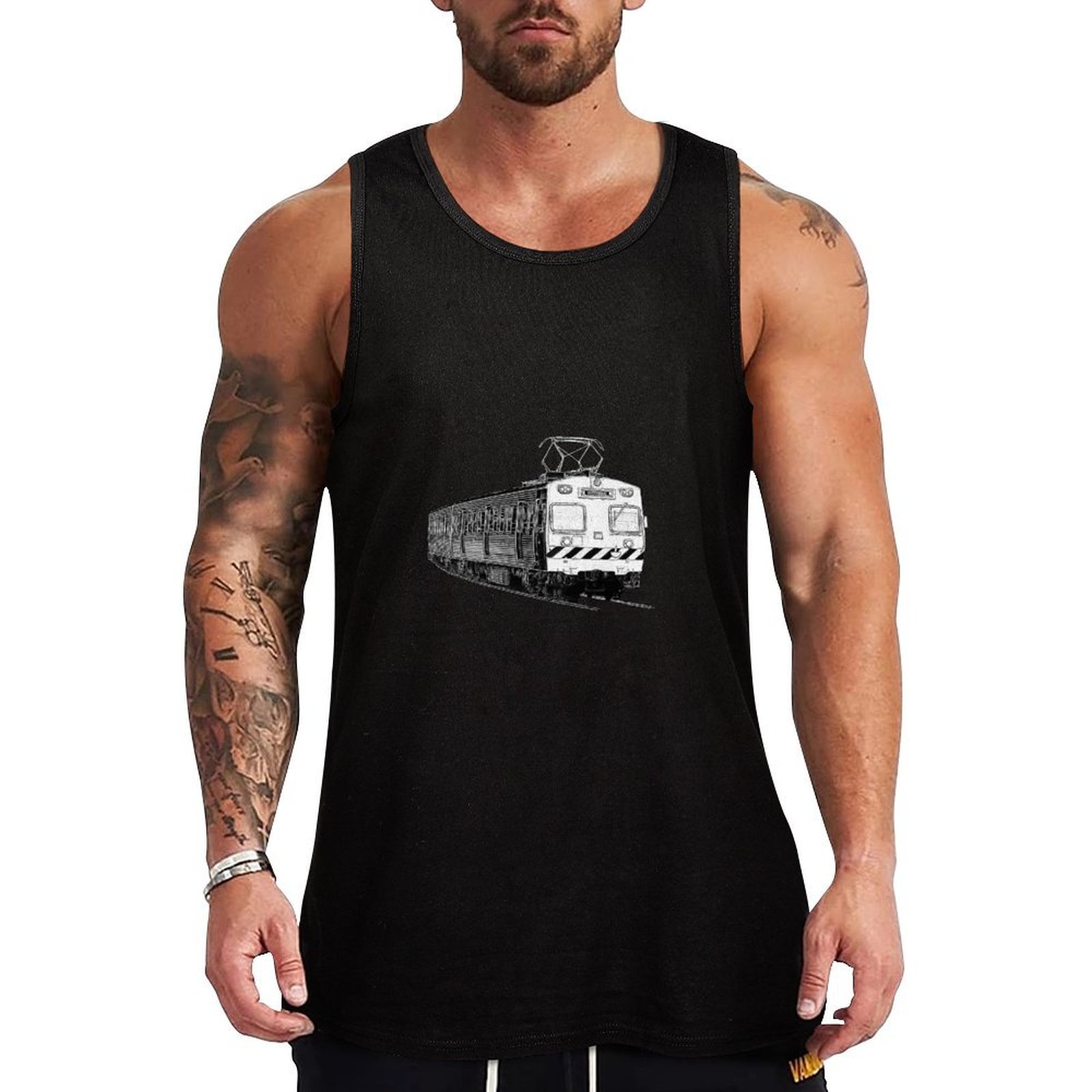 Street Fashion Melbourne - Melbourne Hitachi train Tank Top Street