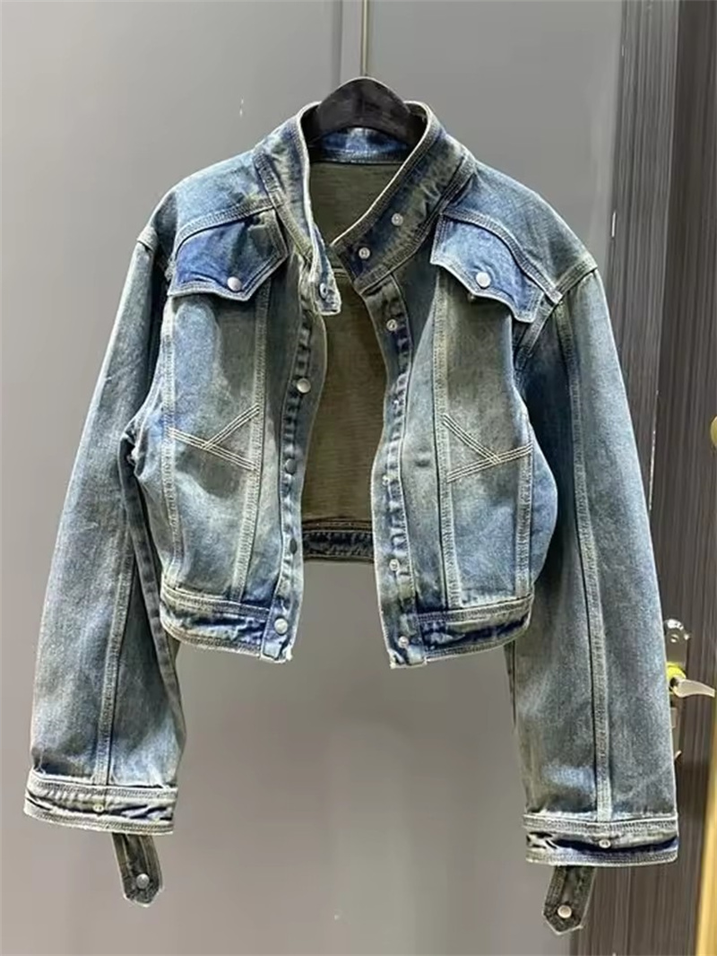 Street Fashion Jeans Women - Vintage Short Denim Jacket Women Spring