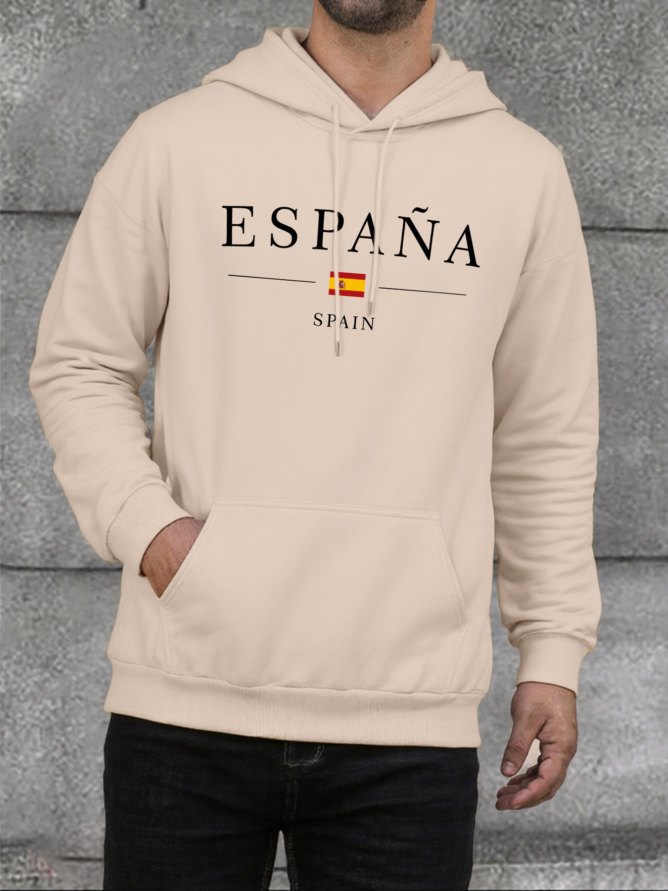 Street Fashion In Spain - España Spain Flag Printing Man's Hoodie