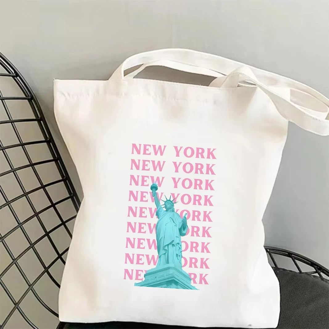 Tote Bag Canvas Print - Chicago London Eiffel Tower Graphic Tote