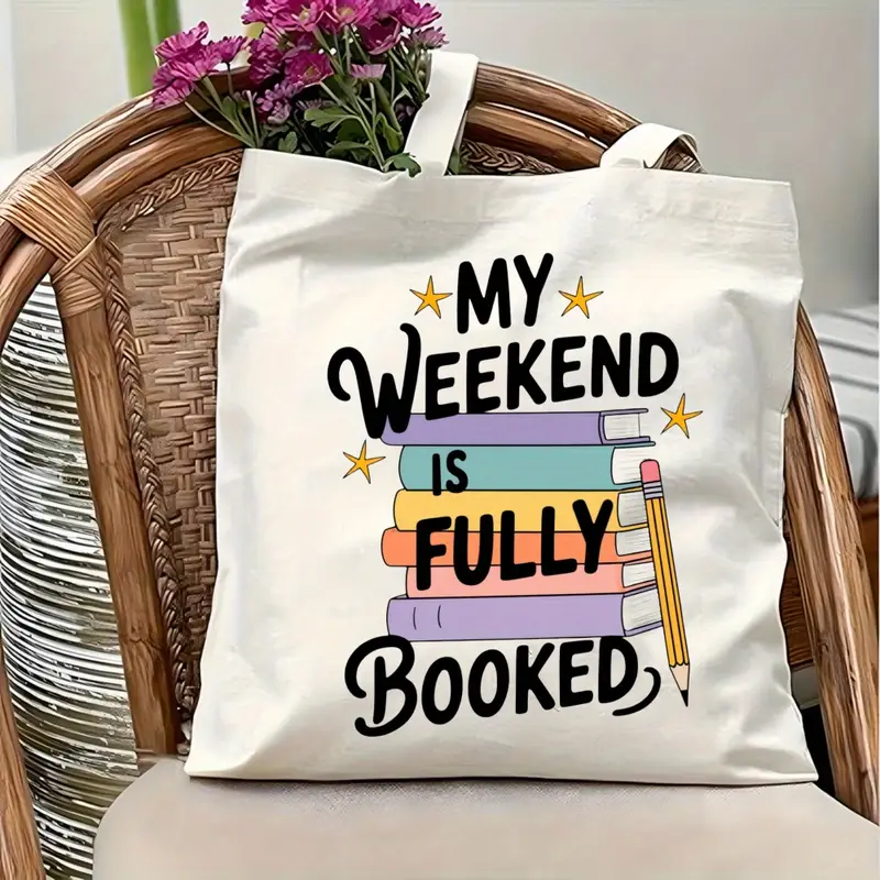 Tote Bag Canvas Print - My Weekend Is Fully Booked Canvas