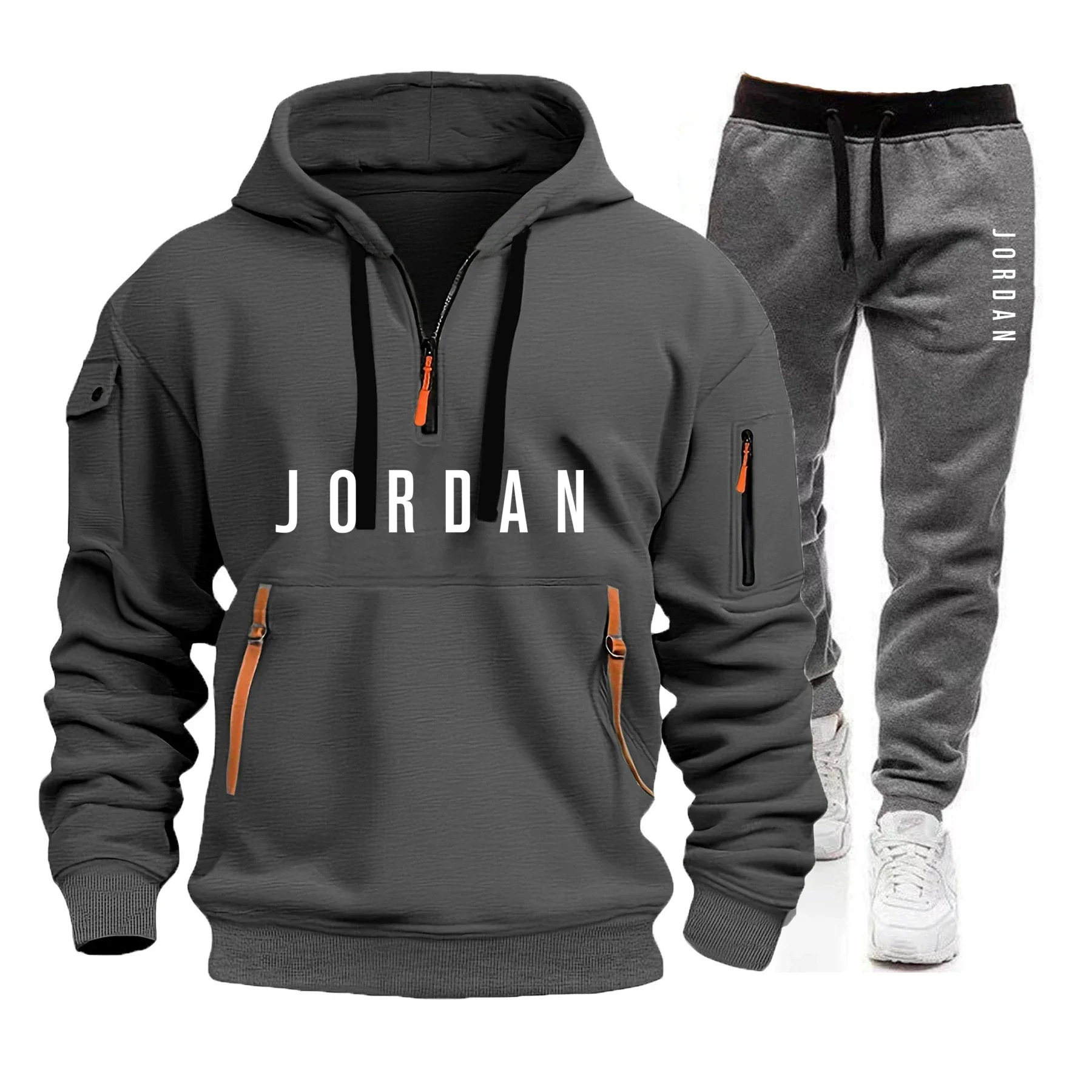 Street Fashion For Man - Spring and Autumn Men's Sweatshirt Set,