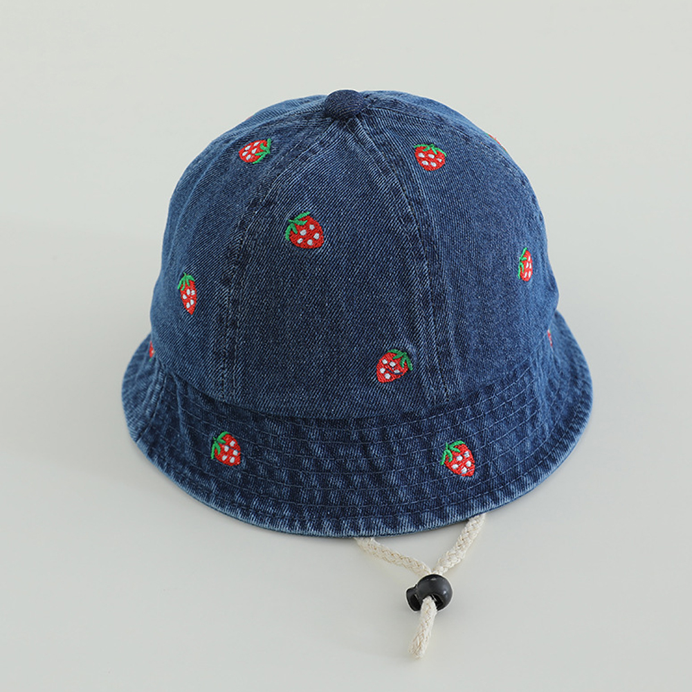 Cherry Embroided Jeans Fisherm - Bucket Hat Embroidered avis et prix
