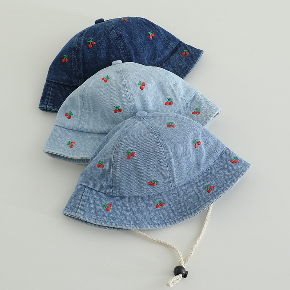 Cherry Embroided Jeans Fisherm - Bucket Hat Embroidered avis et prix