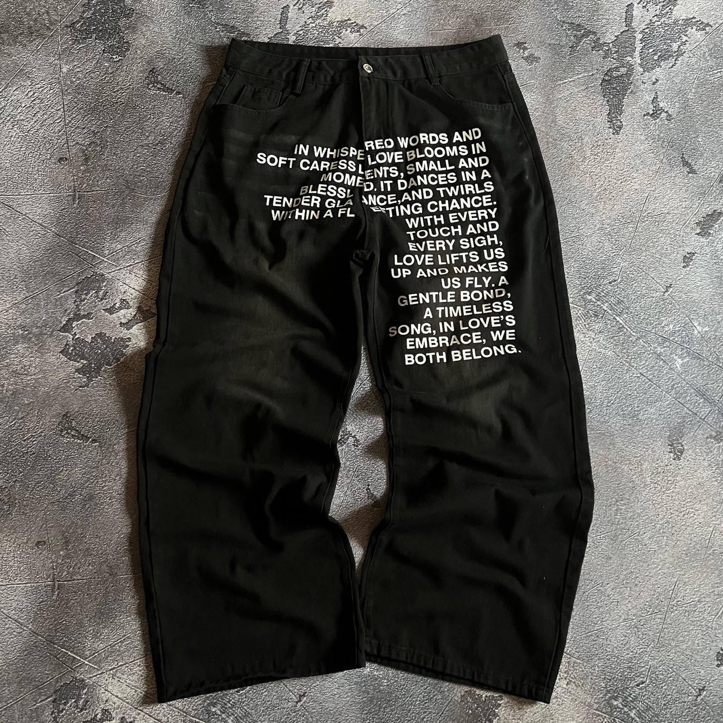 American Pattern Letter Jeans  - Street Fashion For Man avis et prix