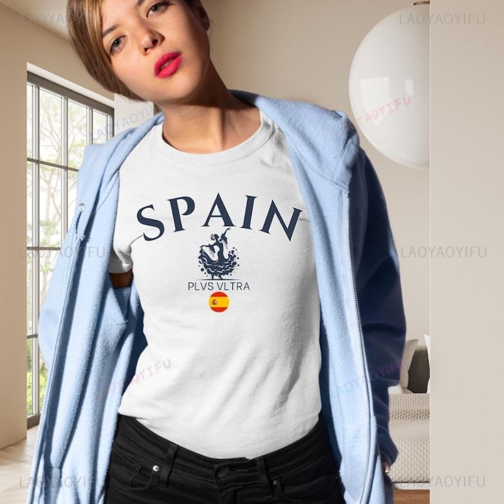 Spain Flag Graphic Printed T-s - Street Fashion In Spain avis et prix