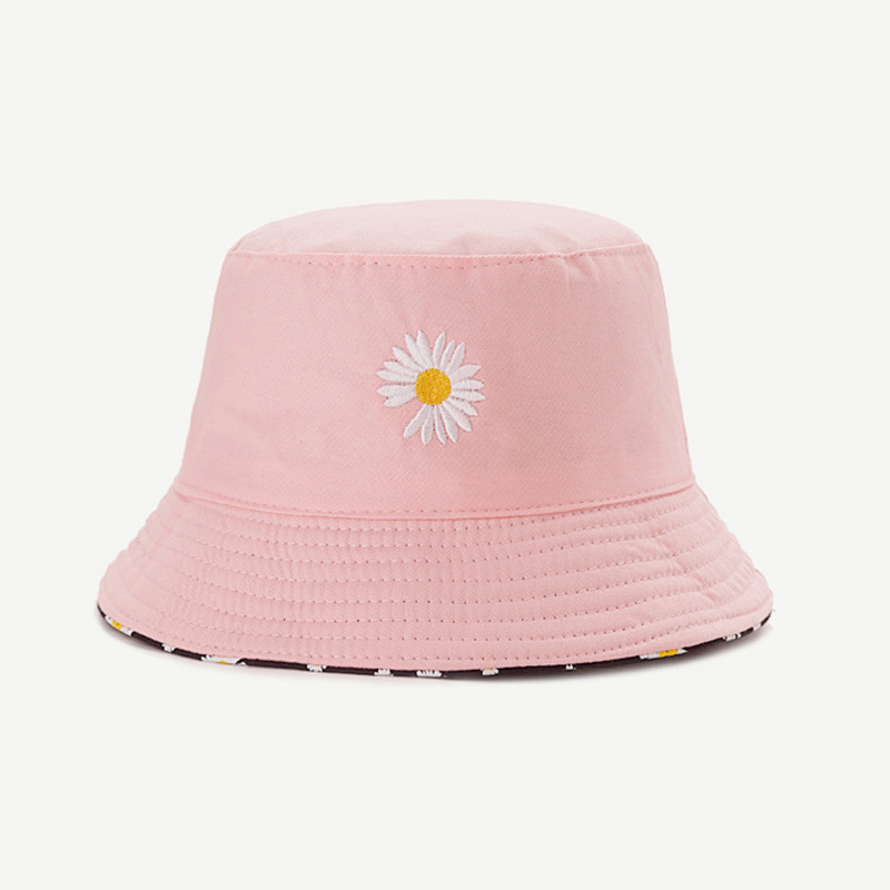 Summer Daisy Double-Sided  Buc - Bucket Hat Embroidered avis et prix