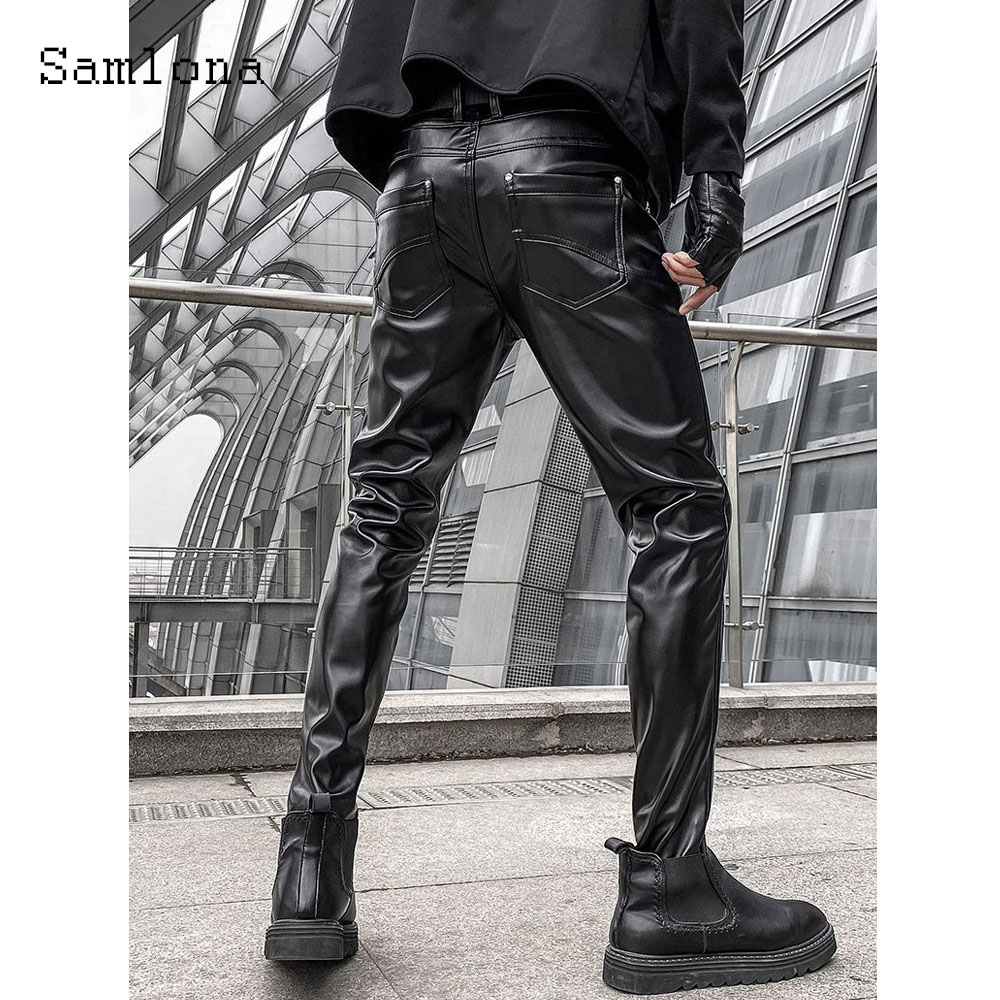 Men's Rock Style PU Leather Pa - Street Fashion Dance avis et prix