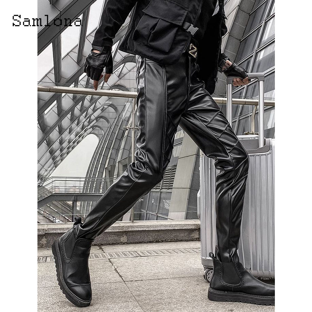 Men's Rock Style PU Leather Pa - Street Fashion Dance avis et prix
