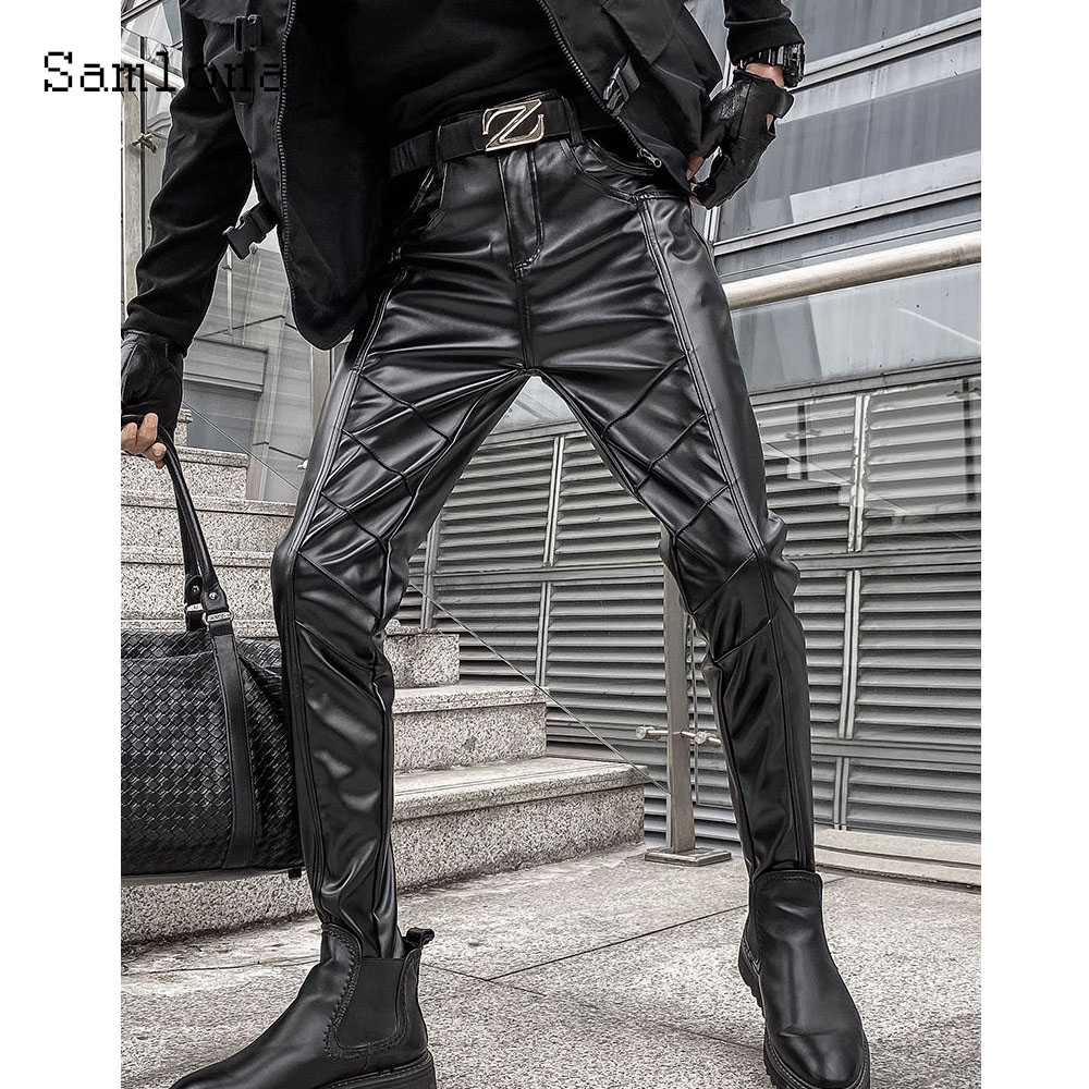 Men's Rock Style PU Leather Pa - Street Fashion Dance avis et prix