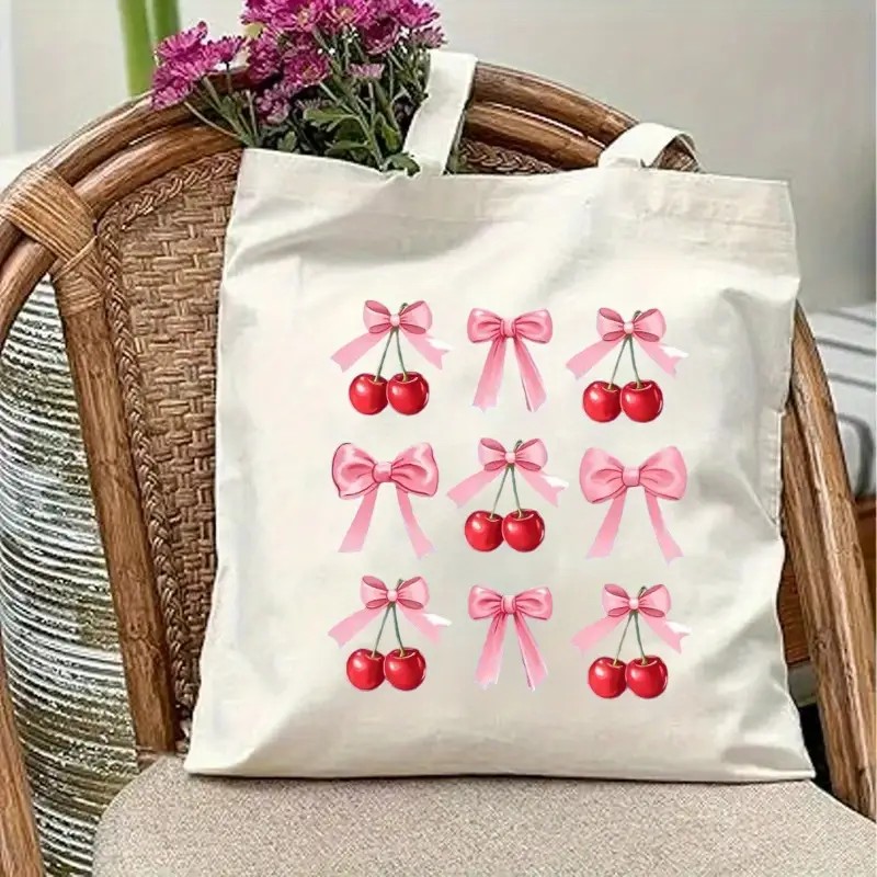 Canvas Tote Bag with Cherry Bo - Tote Bag Canvas Print avis et prix