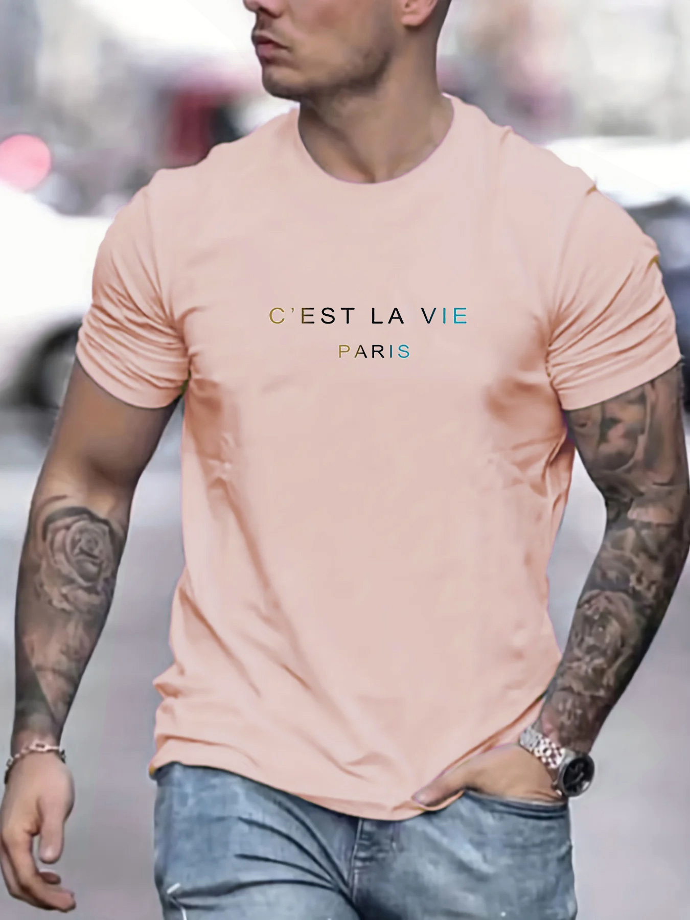 Men's summer 100% pure cotton  - Street Fashion Paris avis et prix