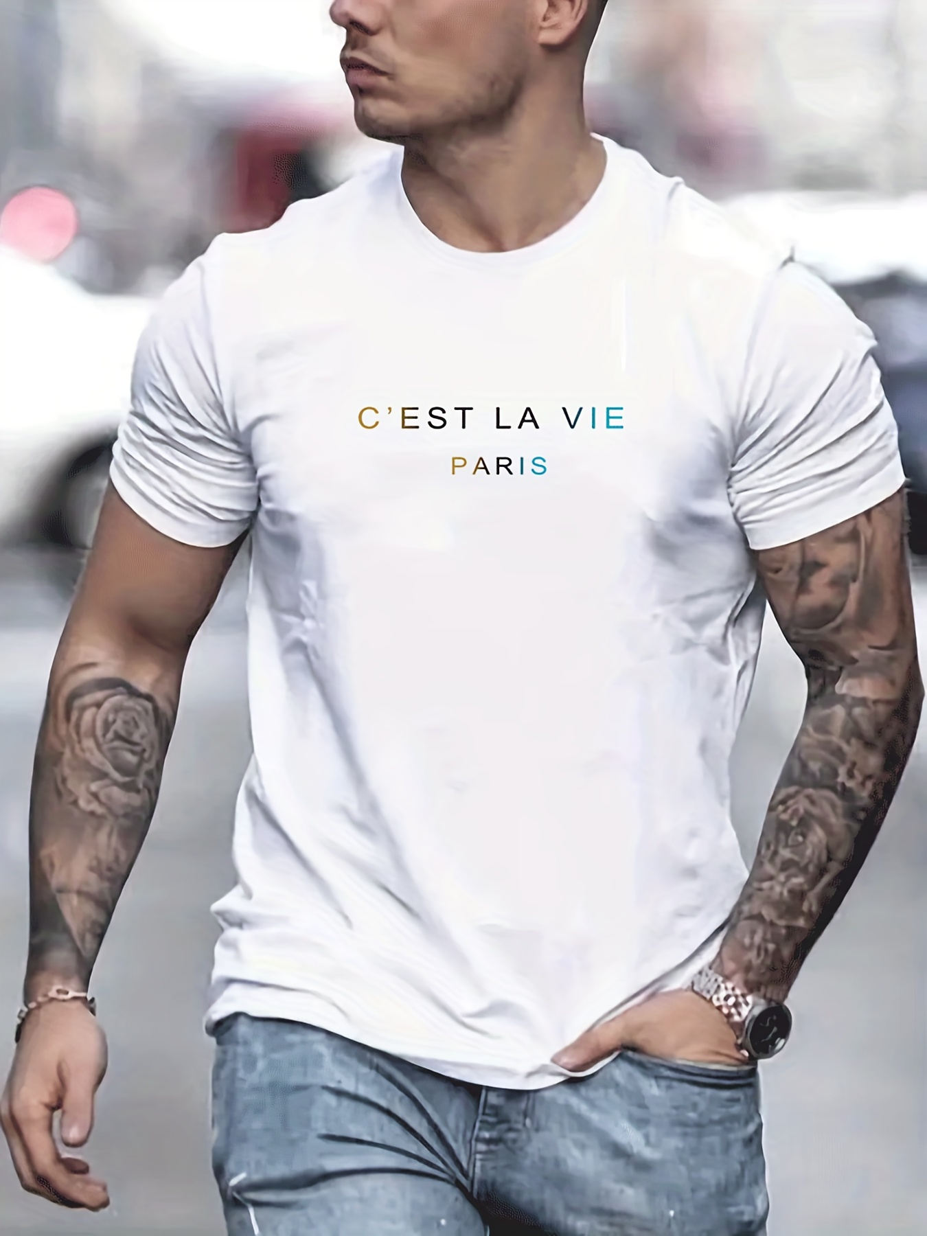 Men's summer 100% pure cotton  - Street Fashion Paris avis et prix