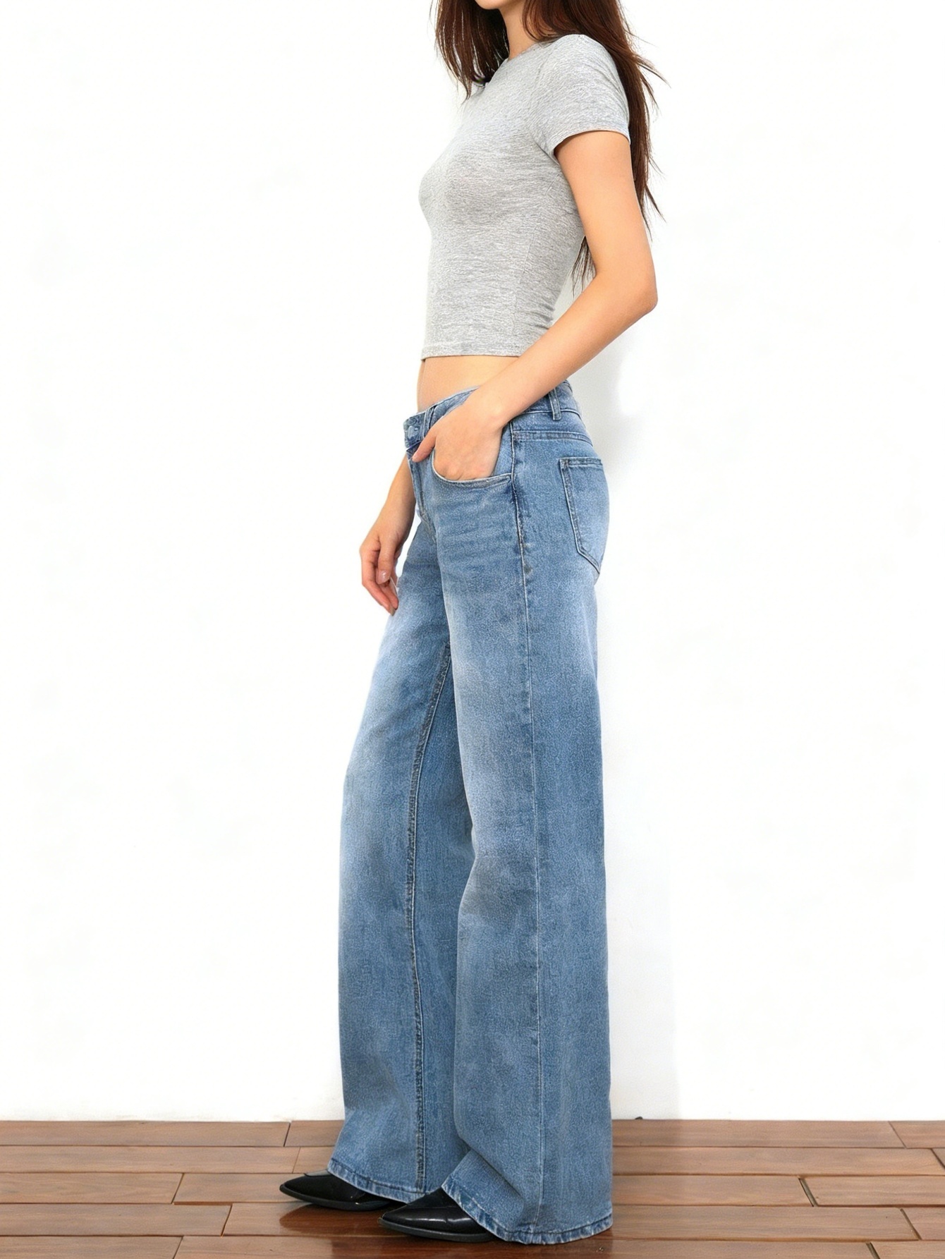Blue jeans pant for man Y2K dr - Street Fashion Jeans Women avis et prix