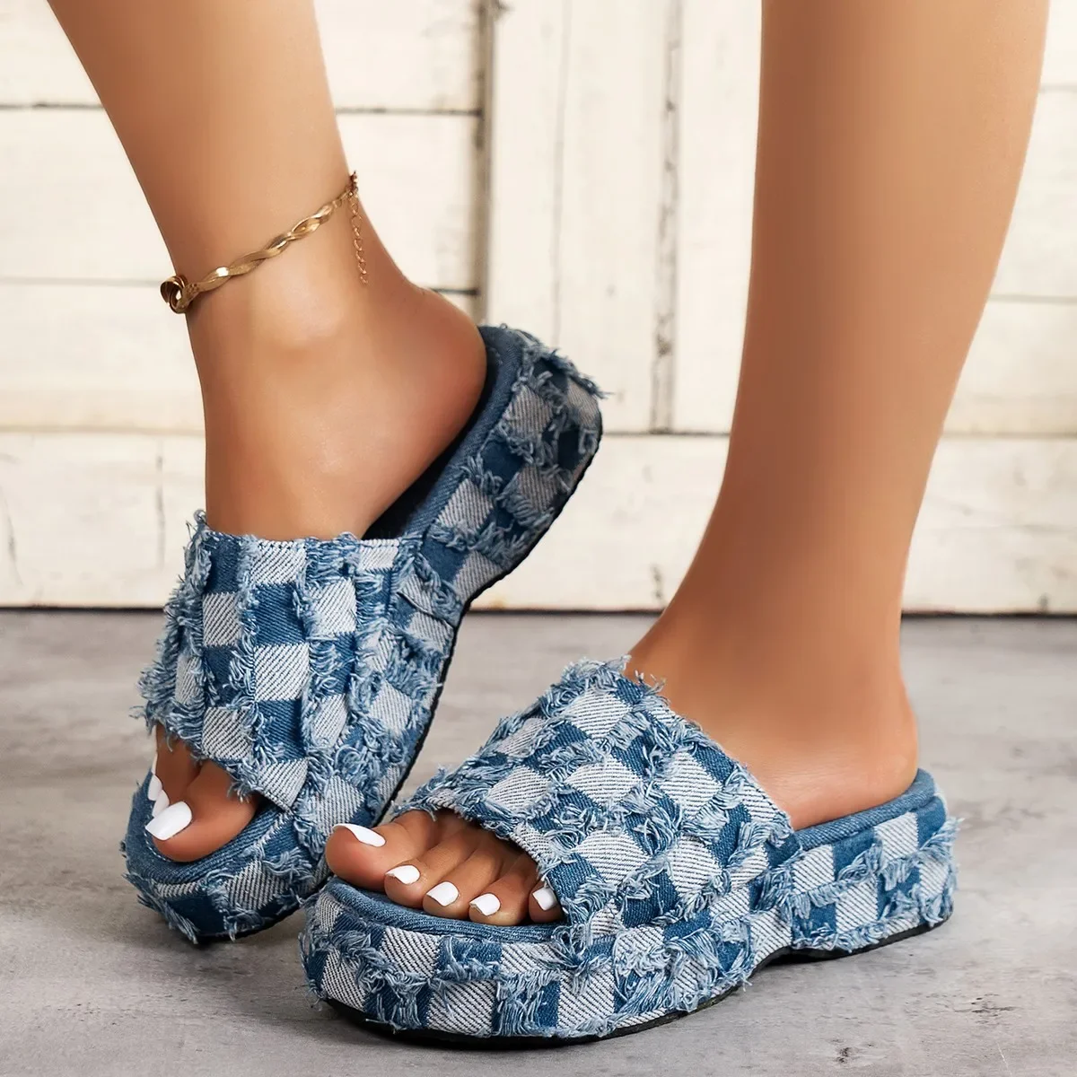 New Women Denim Slides Summer  - Street Fashion Jeans Women avis et prix