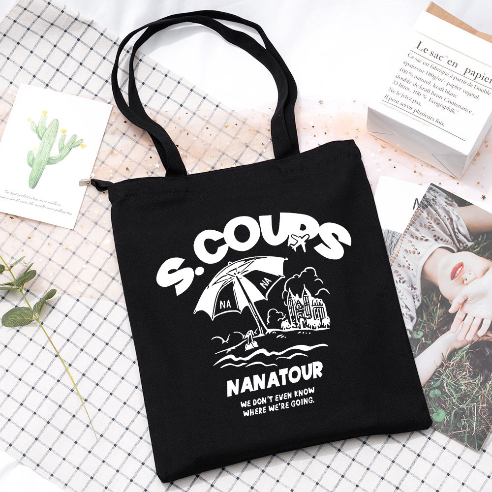 Summer Simple White Letter Pri - Tote Bag Canvas Print avis et prix