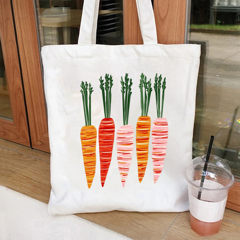 Watercolor Orange Carrot Bunch - Tote Bag Canvas Print avis et prix