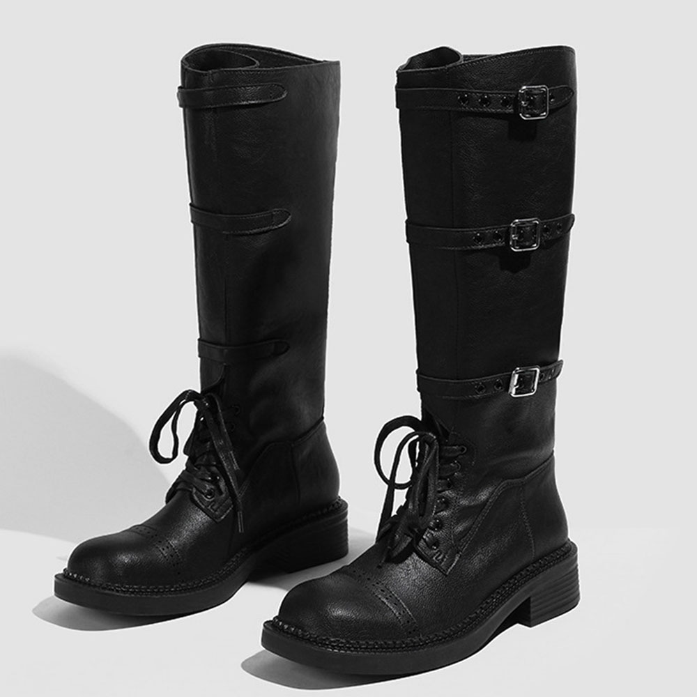 Women's Knee High Boots Vintag - Street Fashion Designer avis et prix