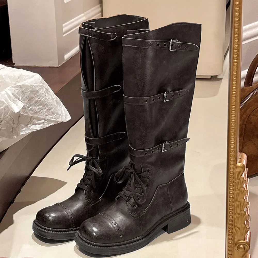 Women's Knee High Boots Vintag - Street Fashion Designer avis et prix