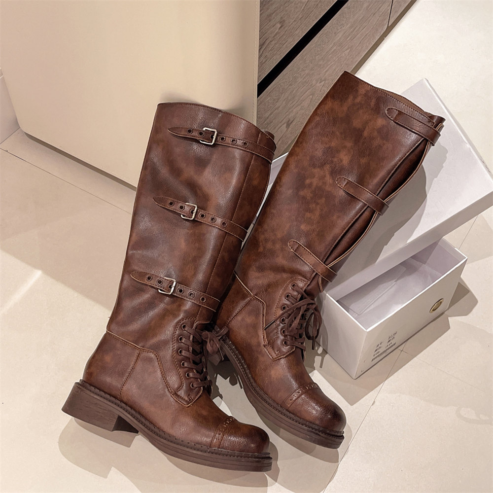 Women's Knee High Boots Vintag - Street Fashion Designer avis et prix