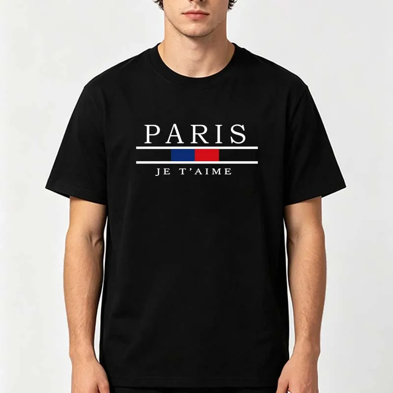 Paris Graphic Print T-shirts M - Street Fashion Paris avis et prix