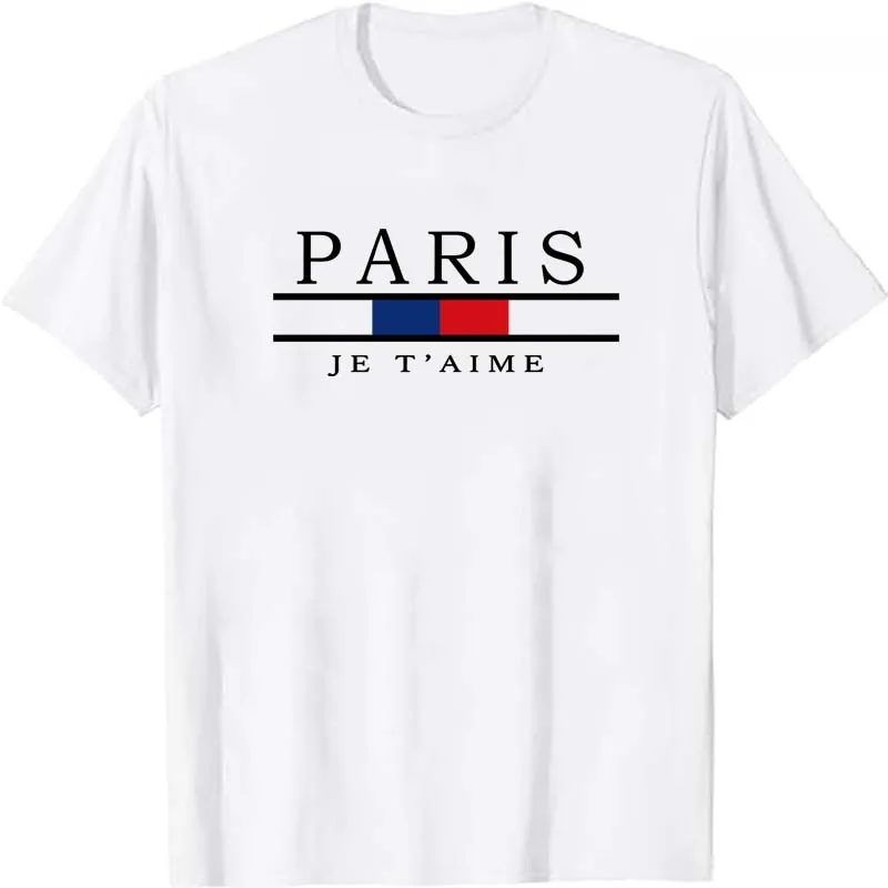 Paris Graphic Print T-shirts M - Street Fashion Paris avis et prix