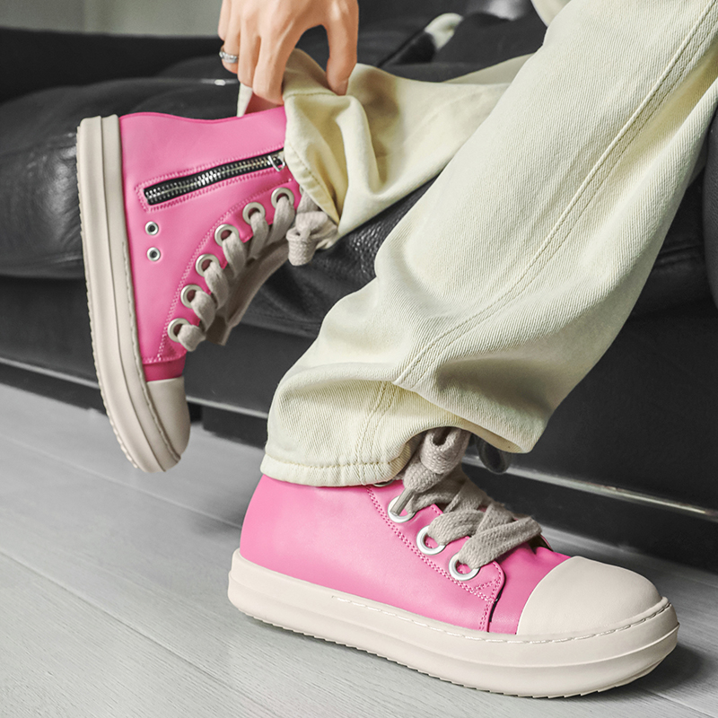 Original Pink Men High-top Sne - Street Fashion Designer avis et prix