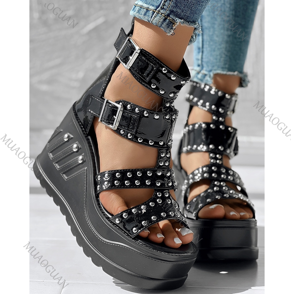 Fashion Women Peep Toe Black S - Street Fashion Designer avis et prix