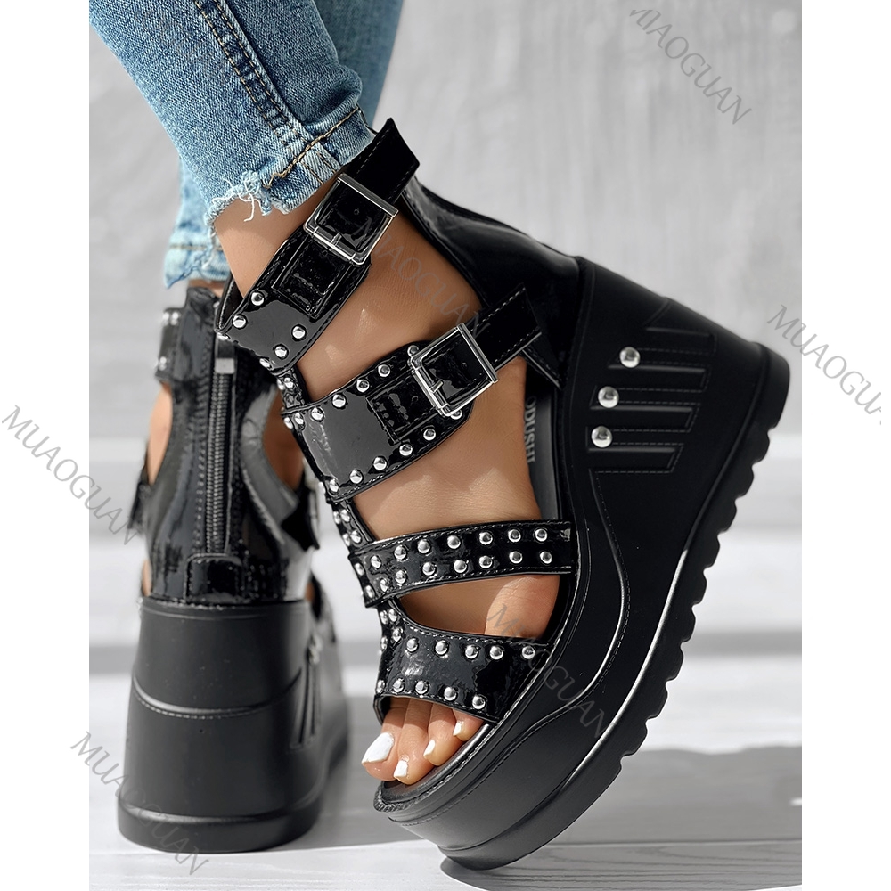 Fashion Women Peep Toe Black S - Street Fashion Designer avis et prix