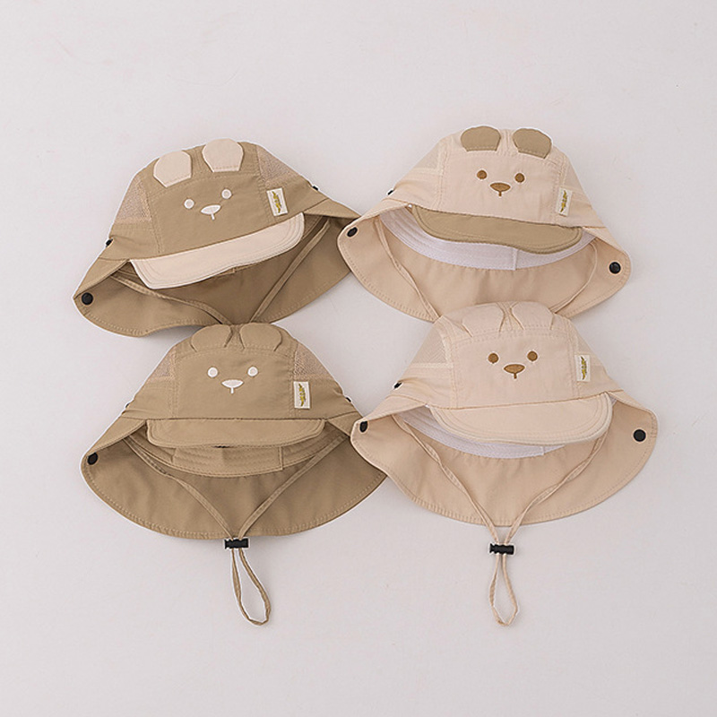 Boys Girls Neck Protection Kid - Bucket Hat Embroidered avis et prix