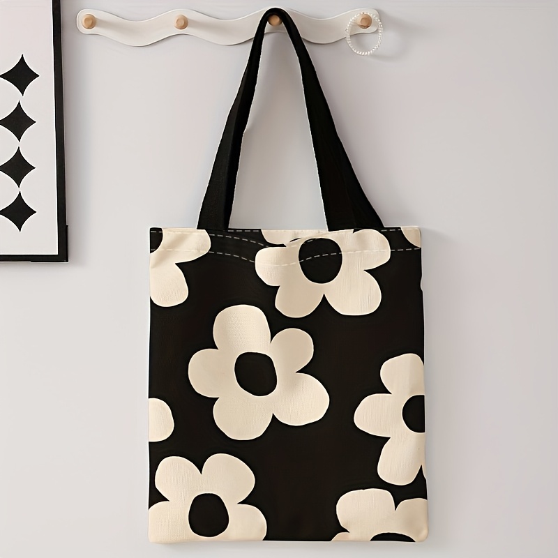 Yellow flower printed tote bag - Tote Bag Canvas Print avis et prix