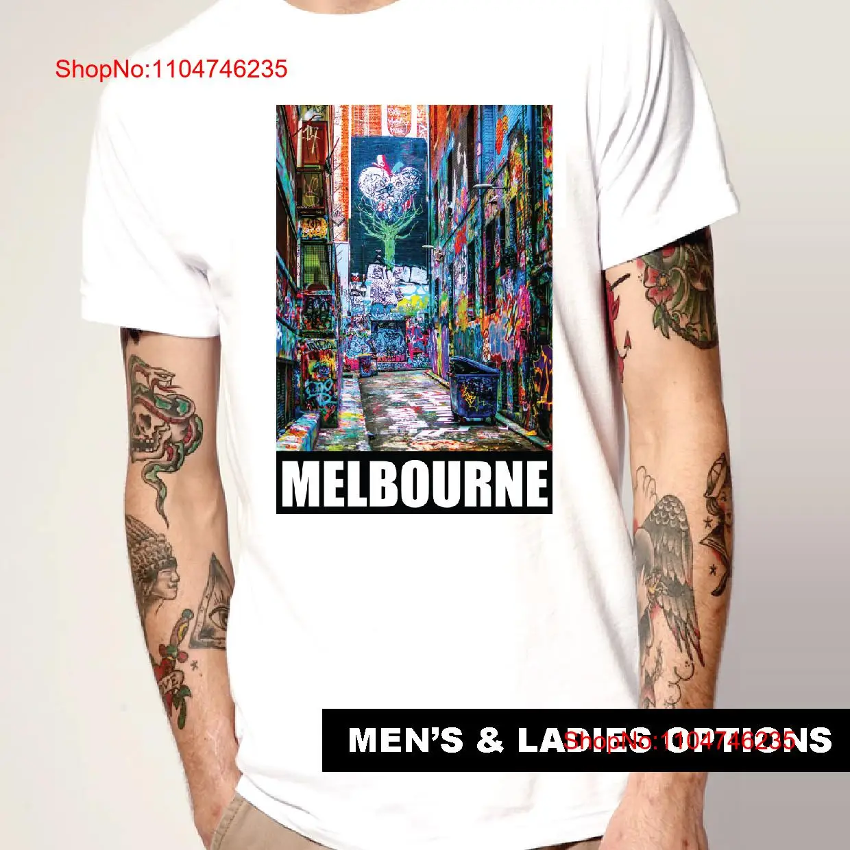 Cool T Shirt Graffiti MELBOURN - Street Fashion Melbourne avis et prix
