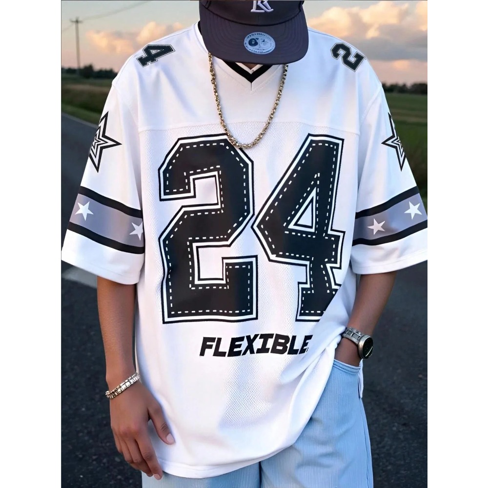 2026 Summer New Men's V-Neck T - Street Fashion Tshirt avis et prix