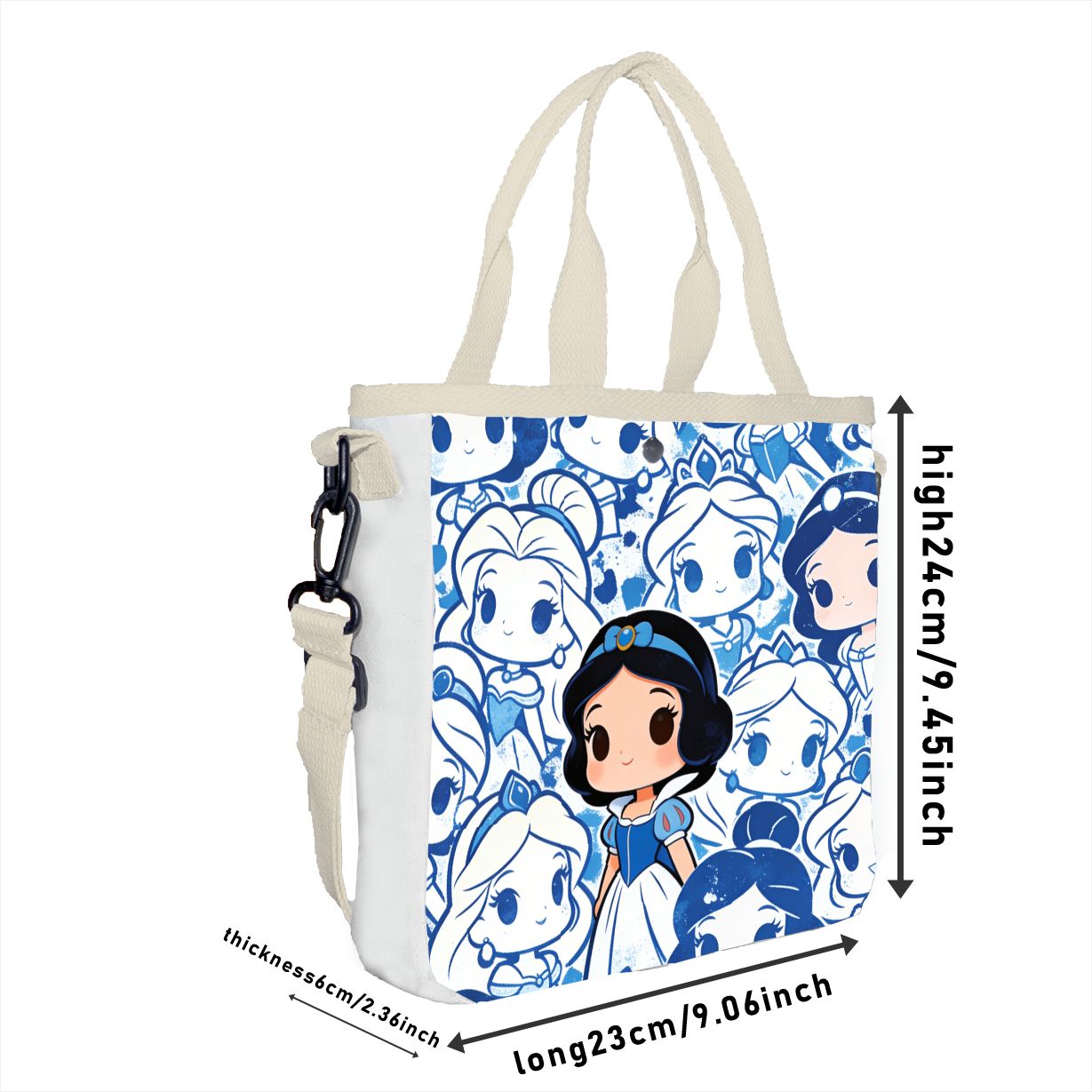 Cartoon snow white Characters  - Tote Bag Canvas Print avis et prix
