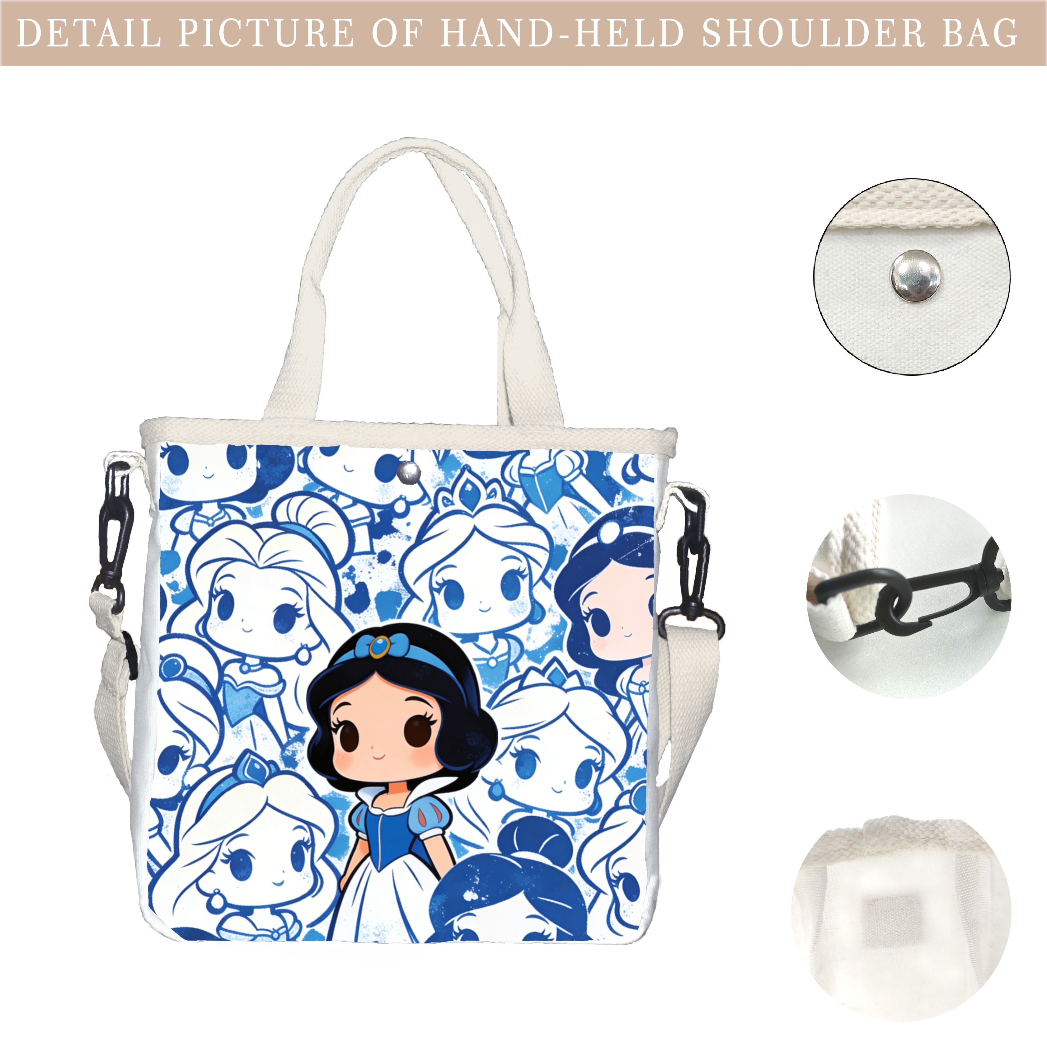 Cartoon snow white Characters  - Tote Bag Canvas Print avis et prix