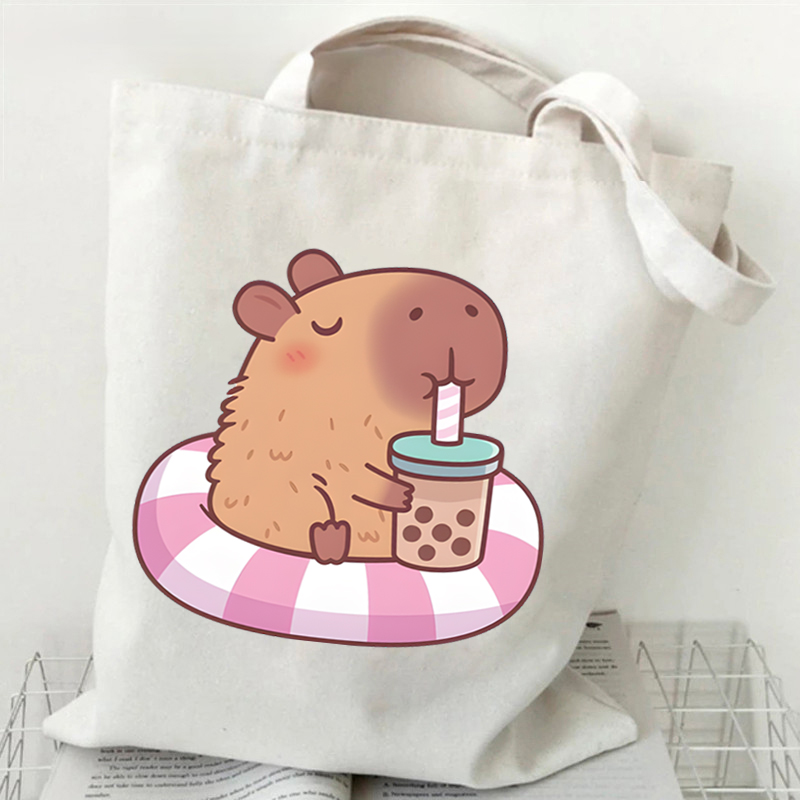 Bobo Tea Capybara Graphics Wom - Tote Bag Canvas Print avis et prix
