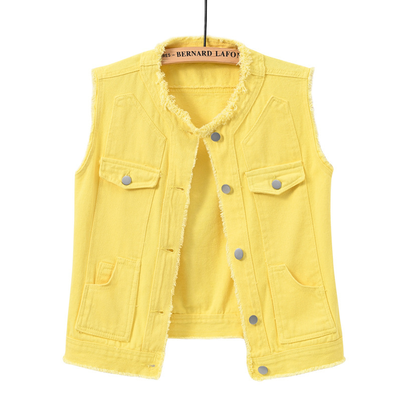 Autumn Women Denim Vests Sleev - Street Fashion Jeans Women avis et prix