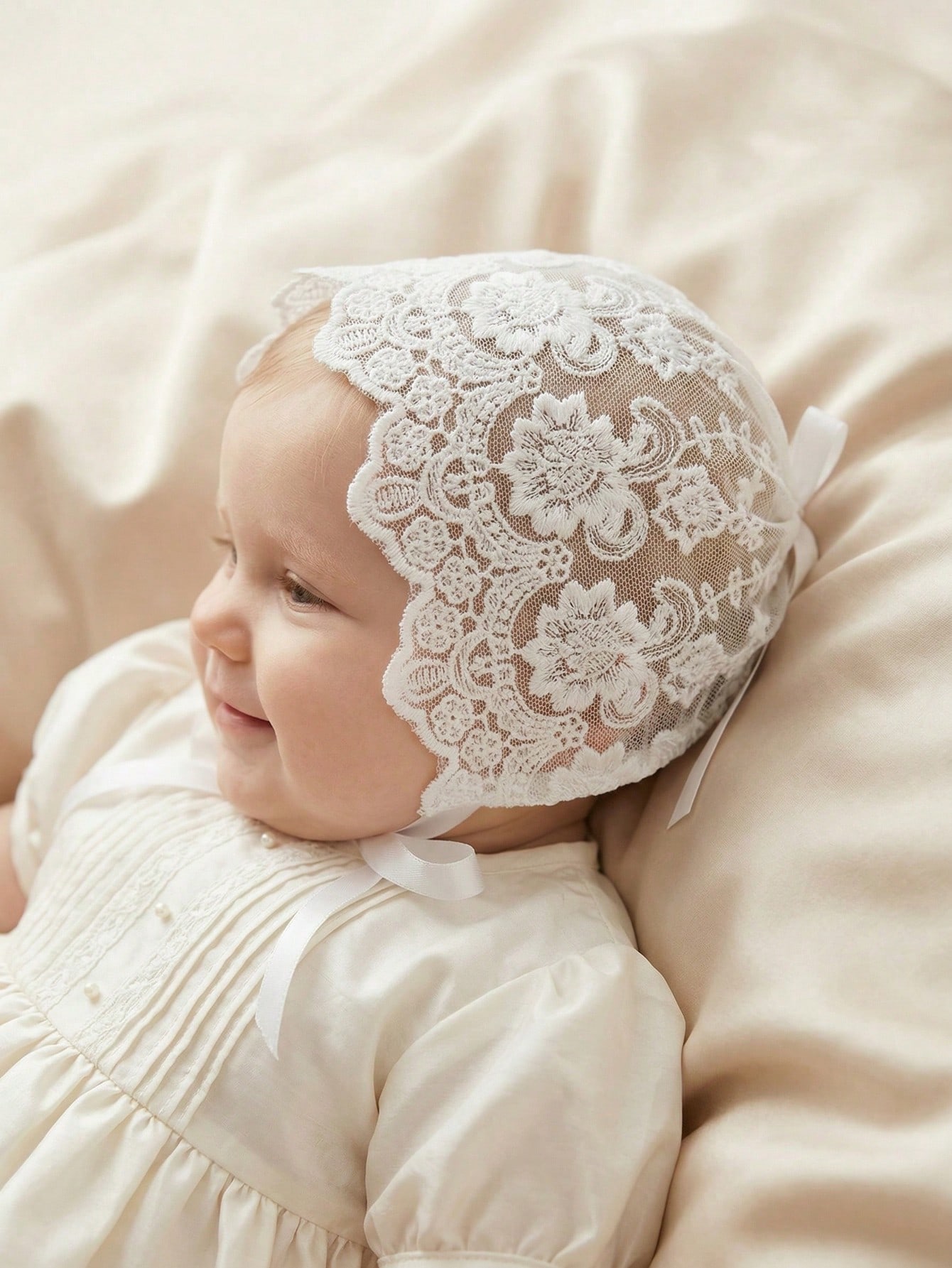Baby Lace Brim Headband Hat He - Bucket Hat Embroidered avis et prix