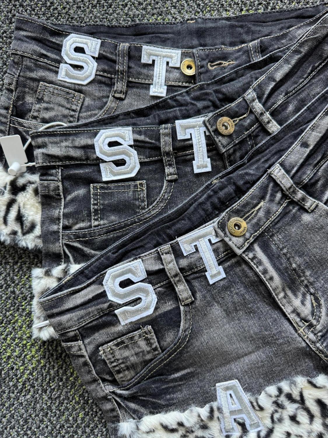 Y2k Embroidered Patch Denim Sh - Street Fashion Jeans Women avis et prix