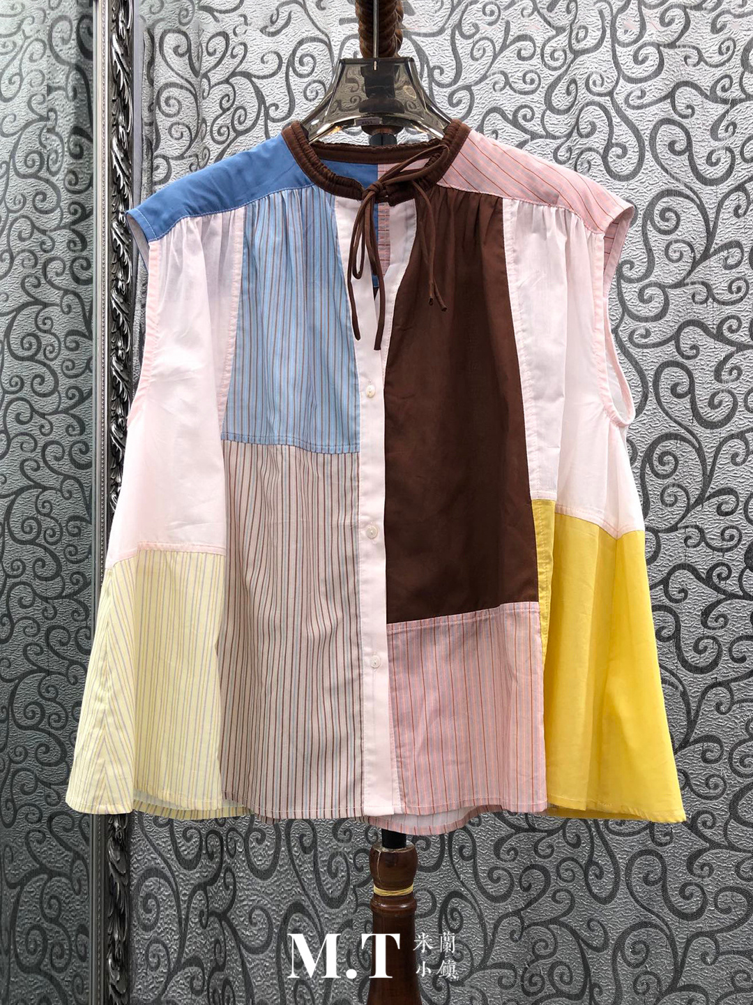 Loose Striped Color Block Slee - Street Fashion Milan avis et prix