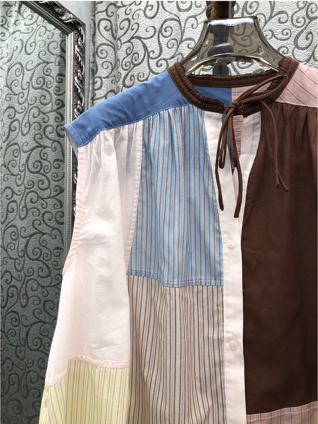Loose Striped Color Block Slee - Street Fashion Milan avis et prix