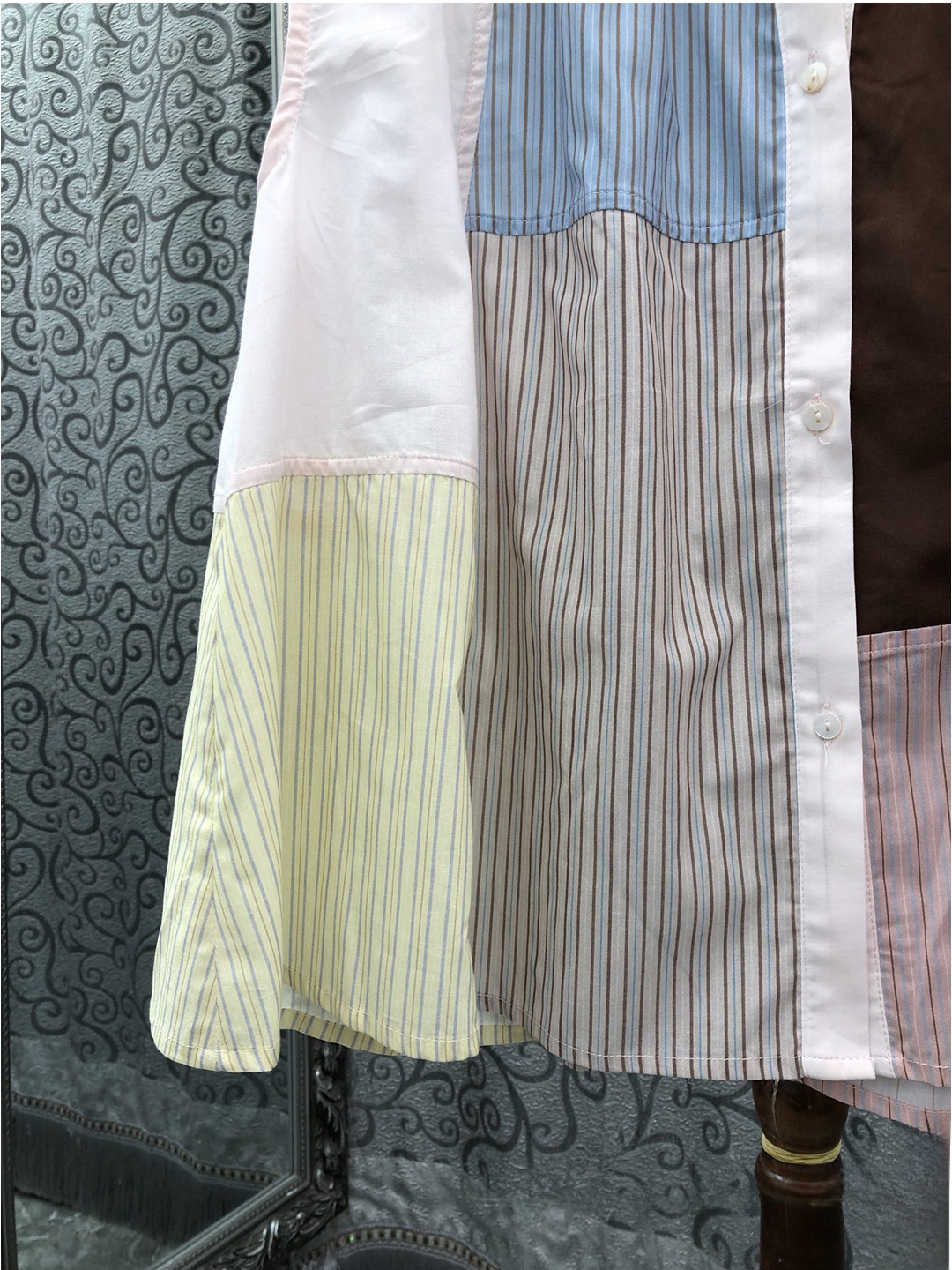 Loose Striped Color Block Slee - Street Fashion Milan avis et prix