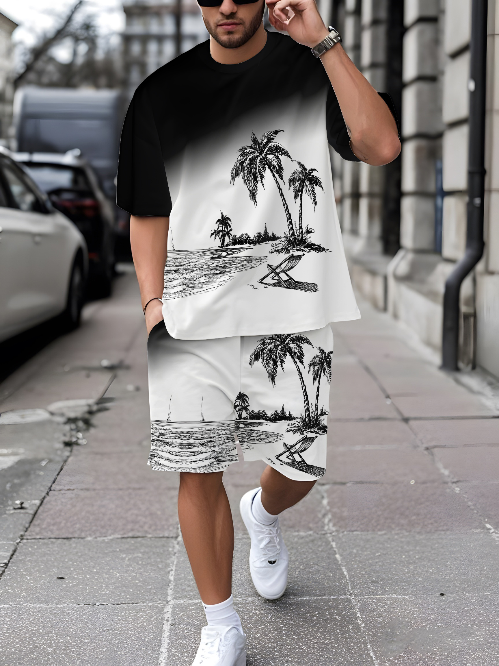 2026 Summer New Men's Short-Sl - Street Fashion Designer avis et prix