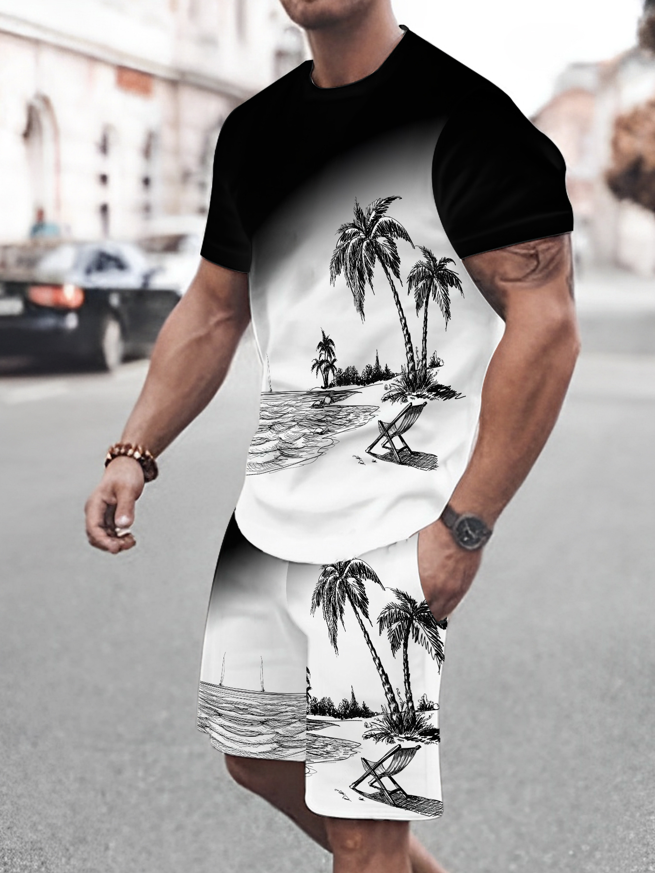 2026 Summer New Men's Short-Sl - Street Fashion Designer avis et prix