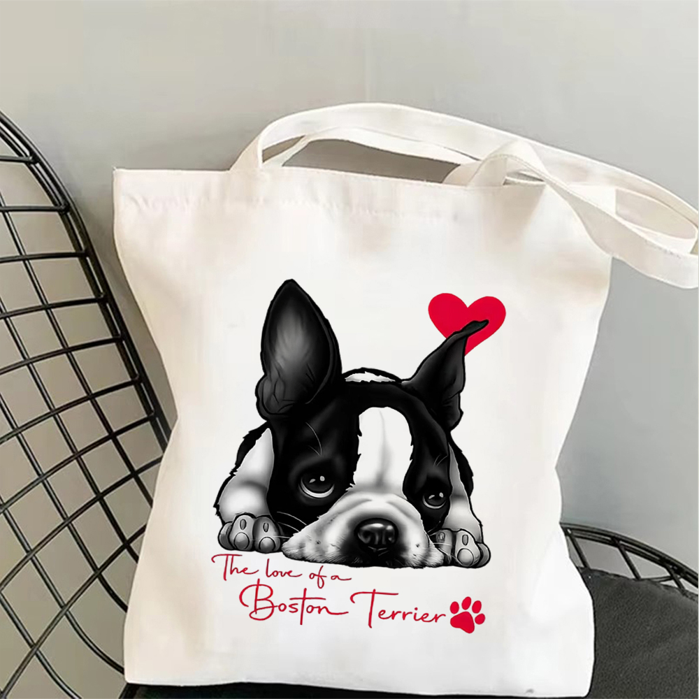 Cute Boston Terrier Canvas Tot - Tote Bag Canvas Print avis et prix