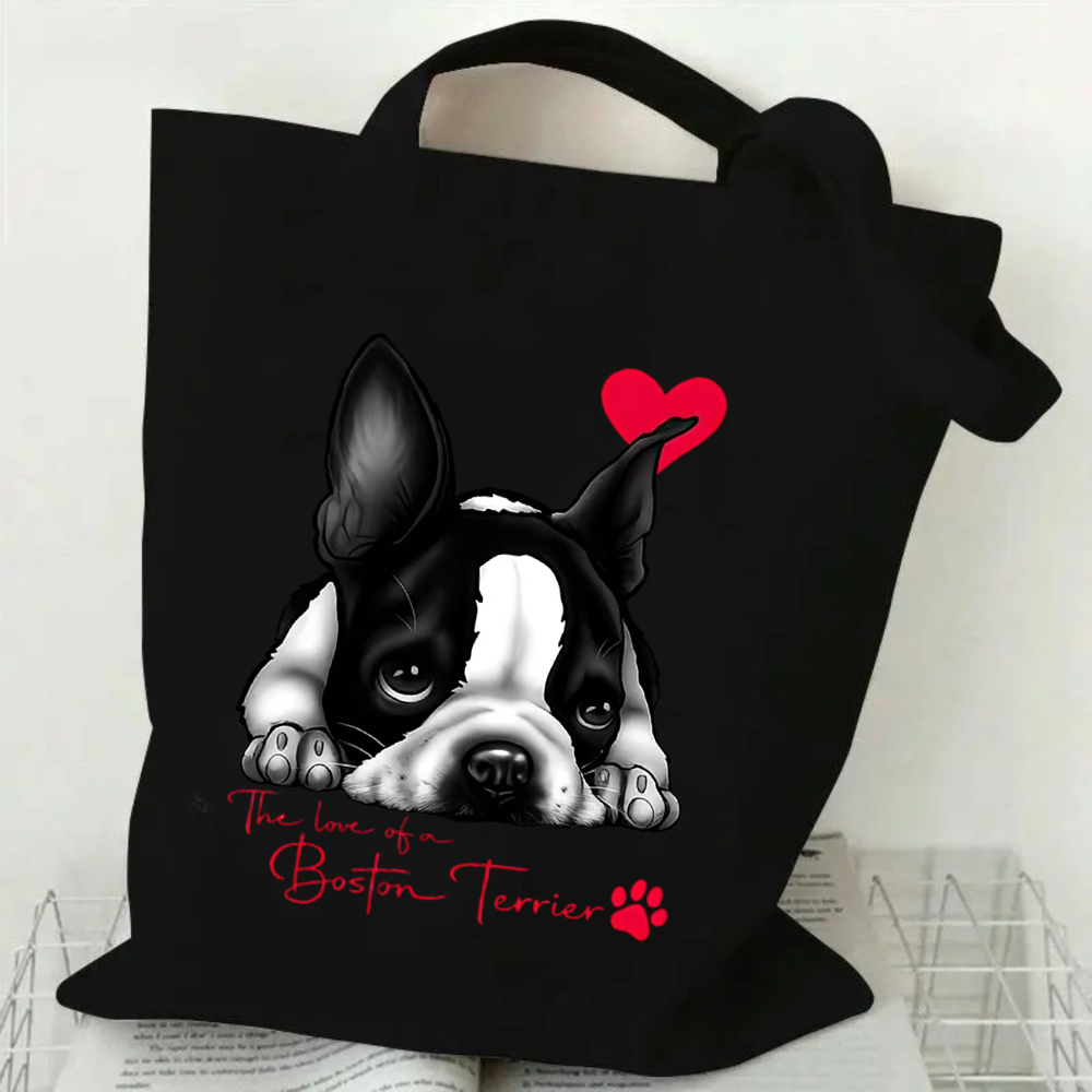 Cute Boston Terrier Canvas Tot - Tote Bag Canvas Print avis et prix