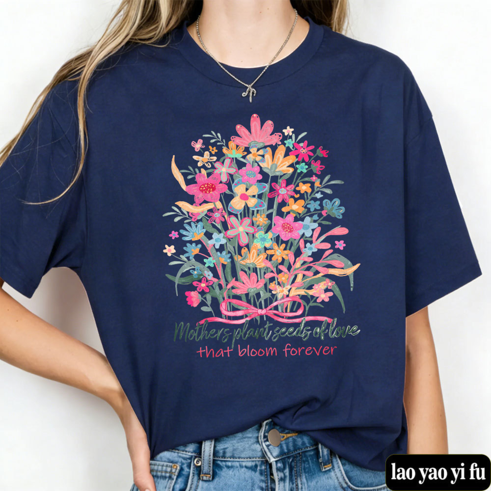 Floral Mama T Shirt Mother's D - Street Fashion Quotes avis et prix