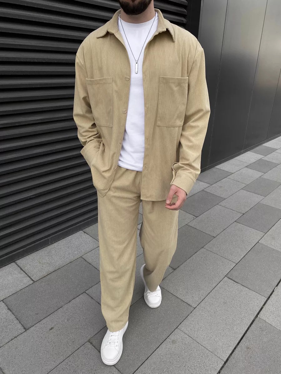 Men's corduroy two-piece outfi - Street Fashion For Man avis et prix