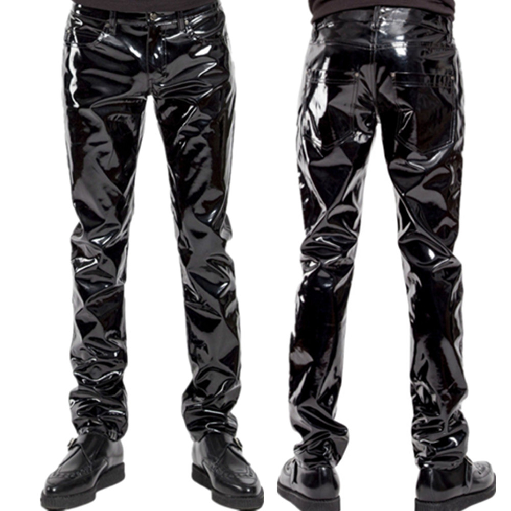 Shiny PVC Latex Trousers Men M - Street Fashion Dance avis et prix